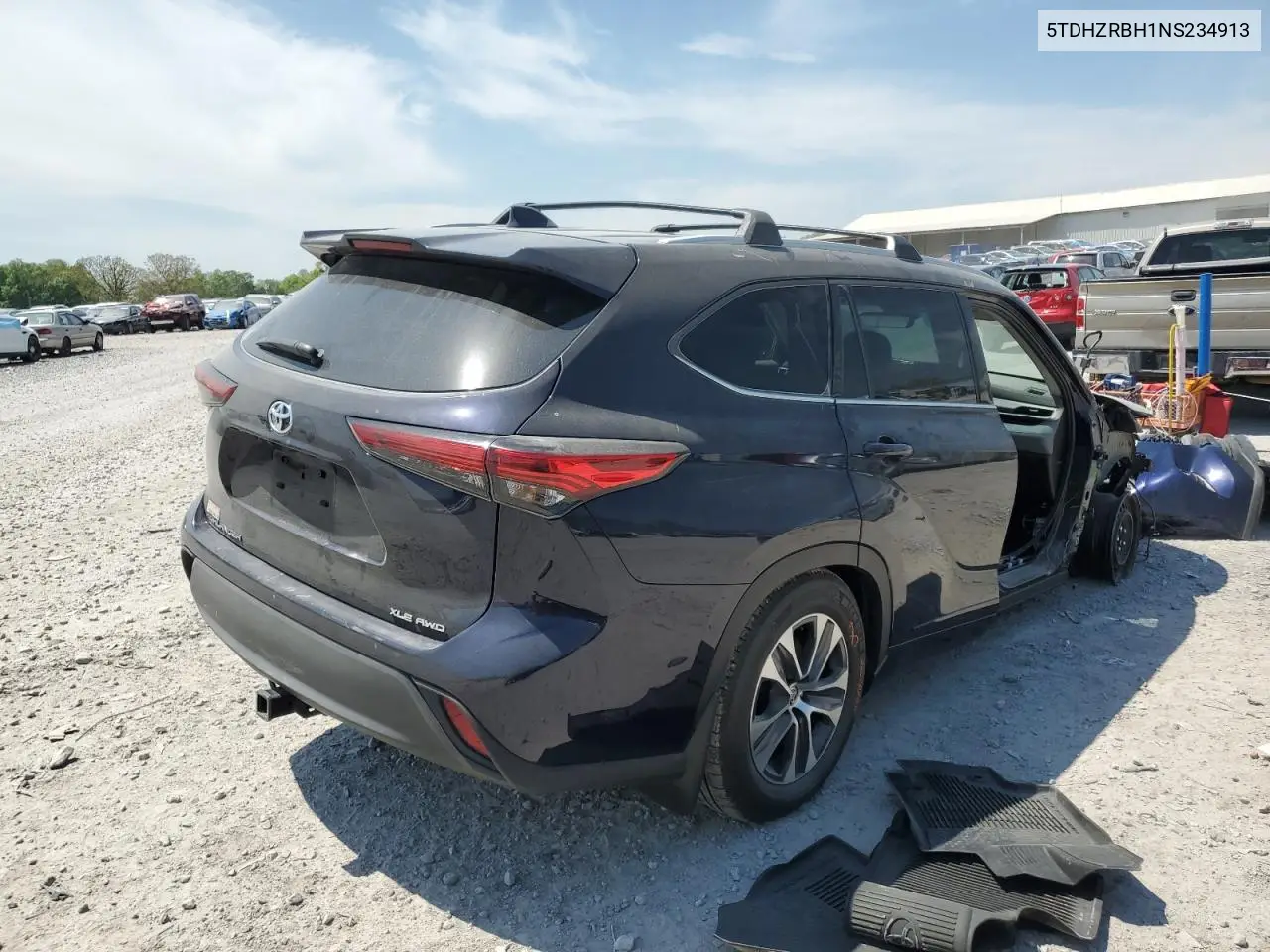 2022 Toyota Highlander Xle VIN: 5TDHZRBH1NS234913 Lot: 51845045