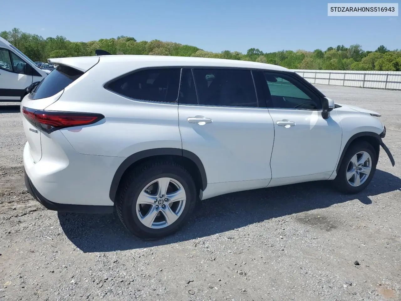 2022 Toyota Highlander Hybrid Le VIN: 5TDZARAH0NS516943 Lot: 52202305