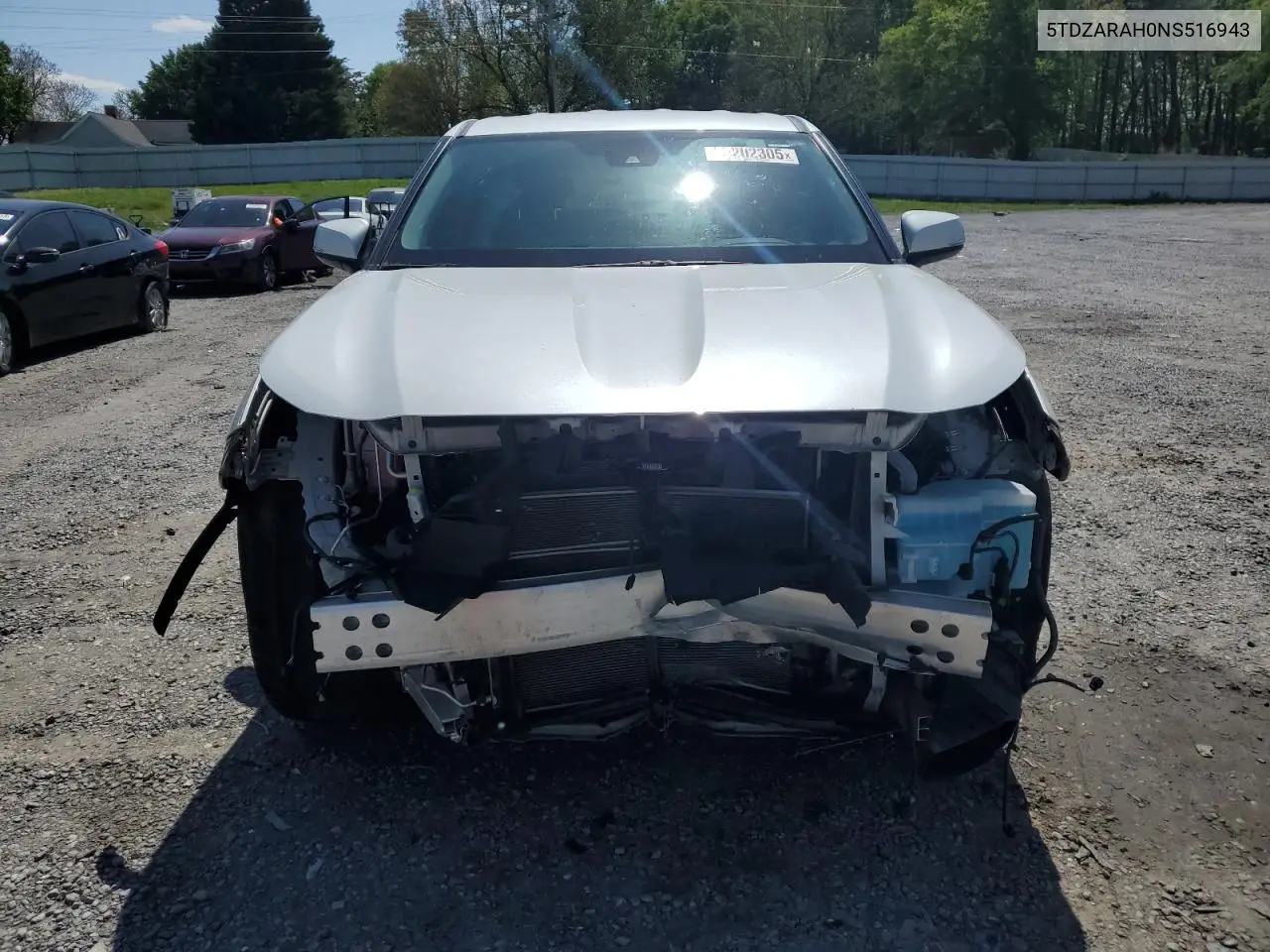 2022 Toyota Highlander Hybrid Le VIN: 5TDZARAH0NS516943 Lot: 52202305