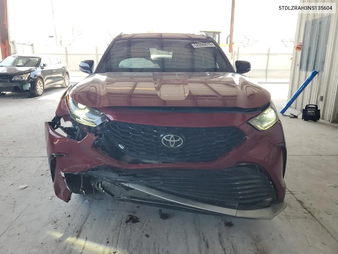 2022 Toyota Highlander Xse VIN: 5TDLZRAH3NS135604 Lot: 52286615