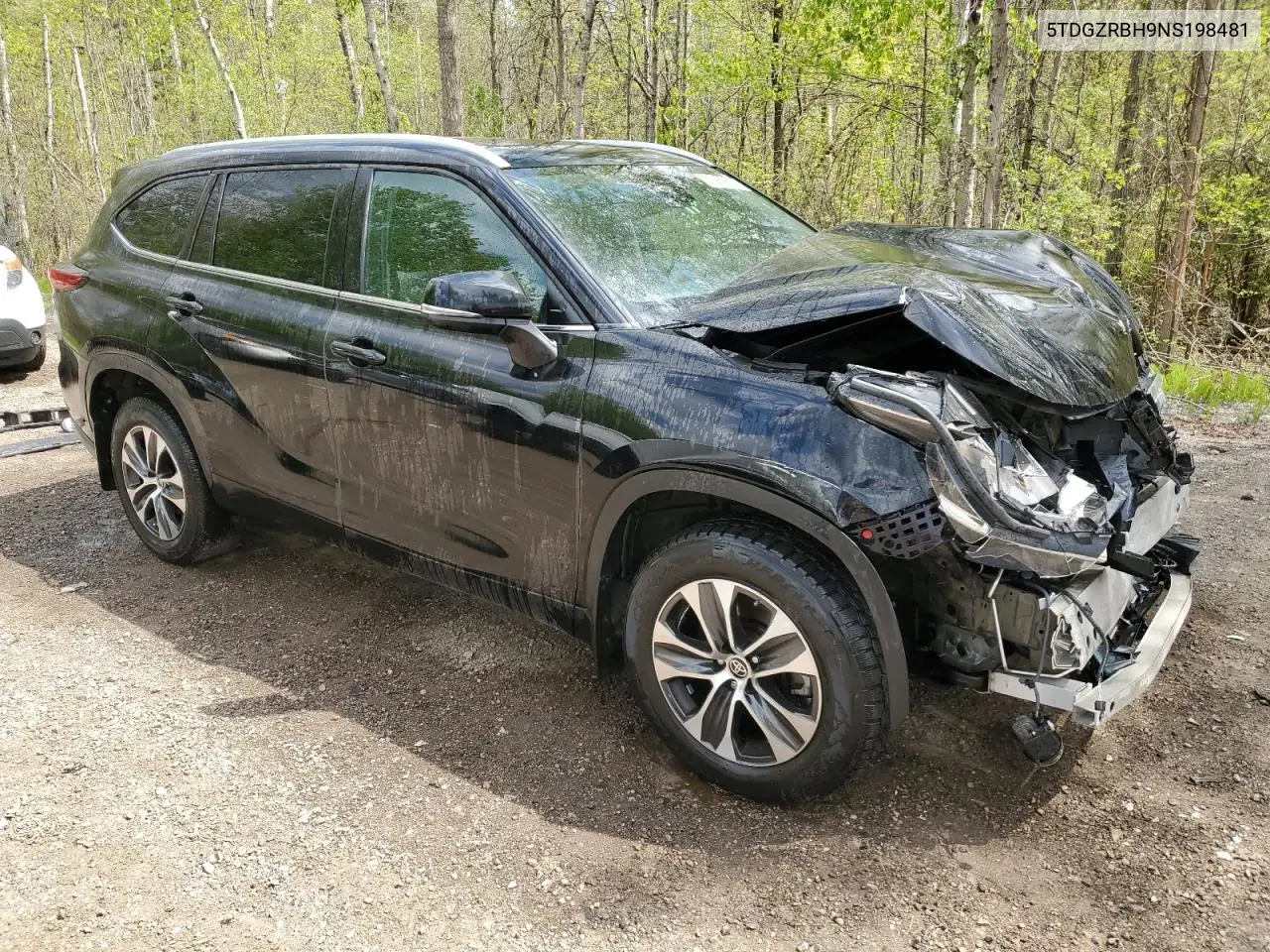 2022 Toyota Highlander Xle VIN: 5TDGZRBH9NS198481 Lot: 55967505