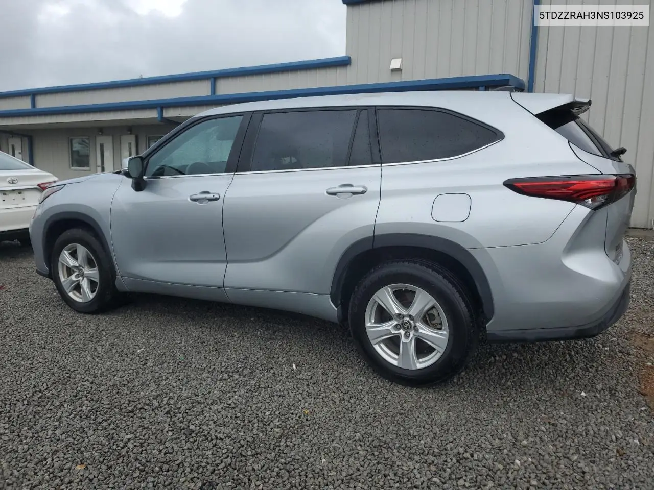 2022 Toyota Highlander L VIN: 5TDZZRAH3NS103925 Lot: 56159635