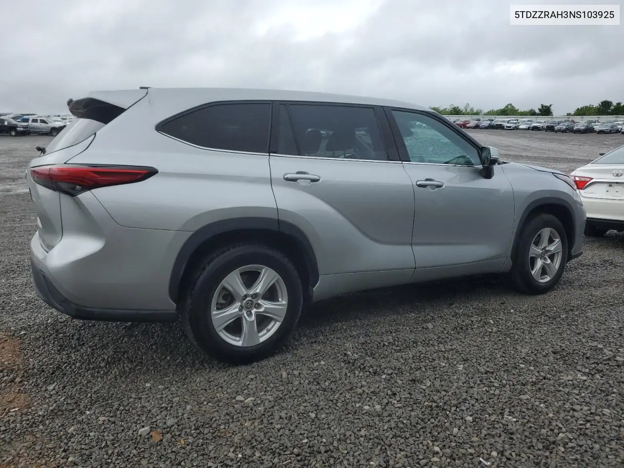 2022 Toyota Highlander L VIN: 5TDZZRAH3NS103925 Lot: 56159635