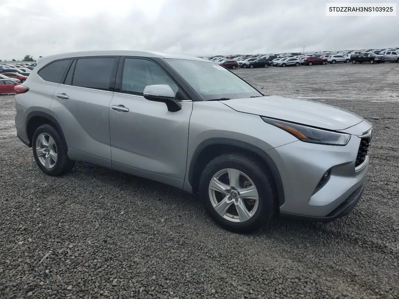2022 Toyota Highlander L VIN: 5TDZZRAH3NS103925 Lot: 56159635