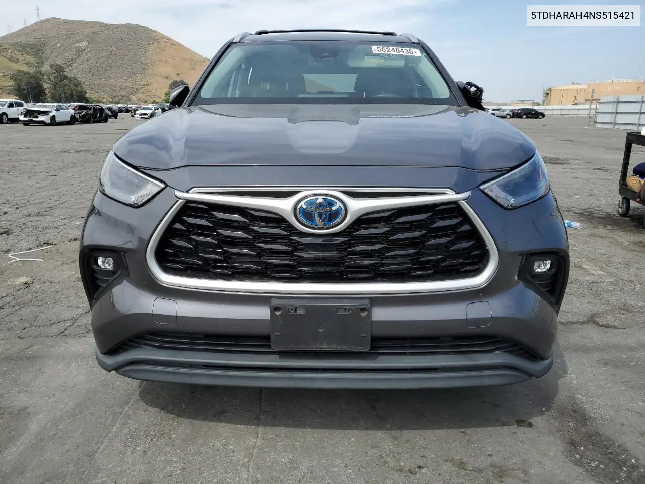 2022 Toyota Highlander Hybrid Xle VIN: 5TDHARAH4NS515421 Lot: 56248435
