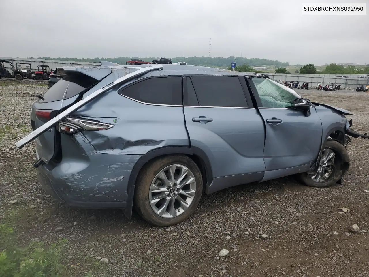 2022 Toyota Highlander Hybrid Limited VIN: 5TDXBRCHXNS092950 Lot: 56483185