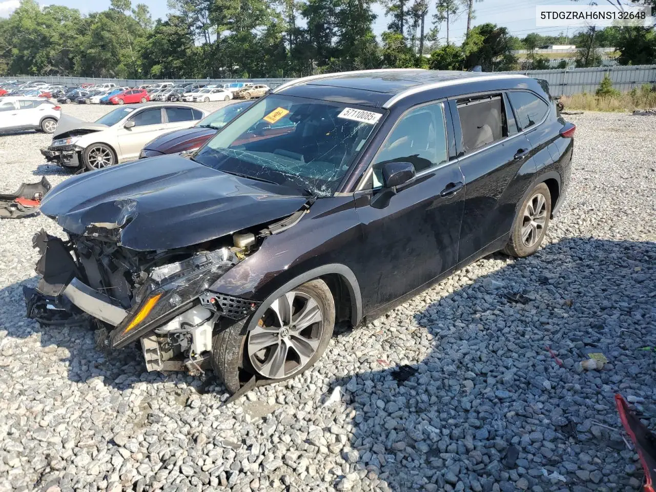 5tdgzrah6ns132648 5TDGZRAH6NS132648 2022 Toyota Highlander Xle