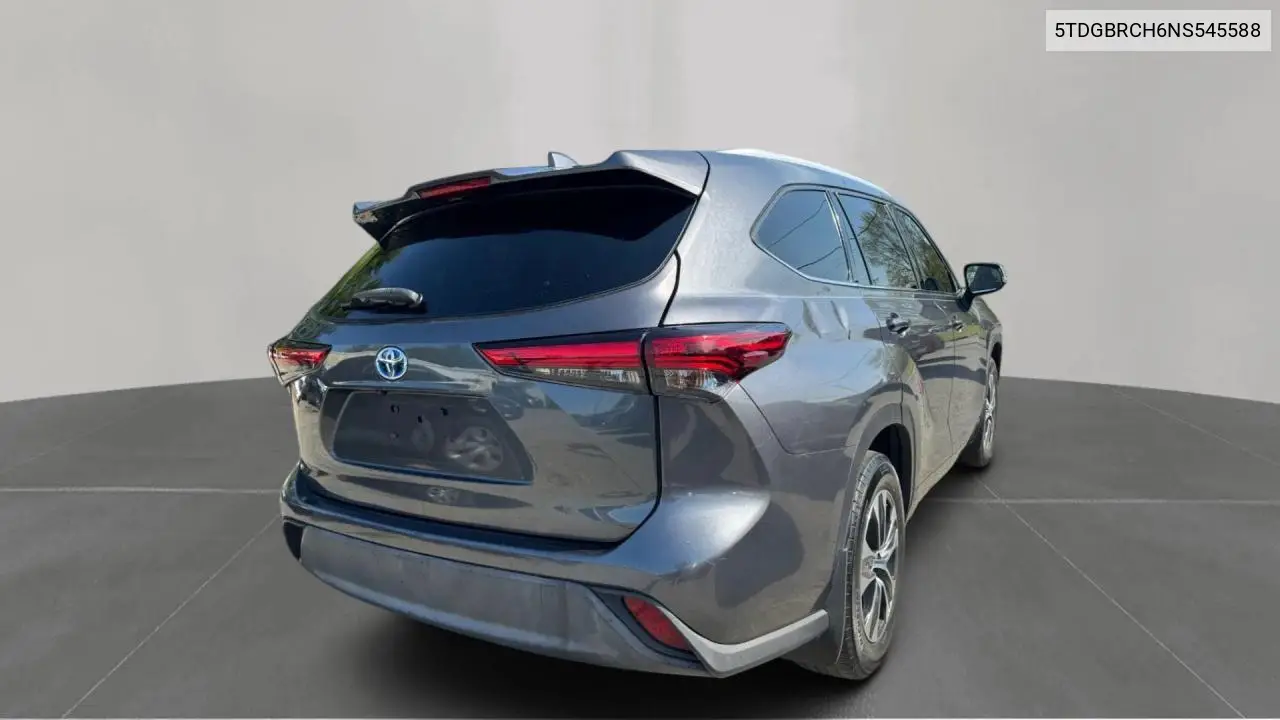 2022 Toyota Highlander Hybrid Xle VIN: 5TDGBRCH6NS545588 Lot: 57186835