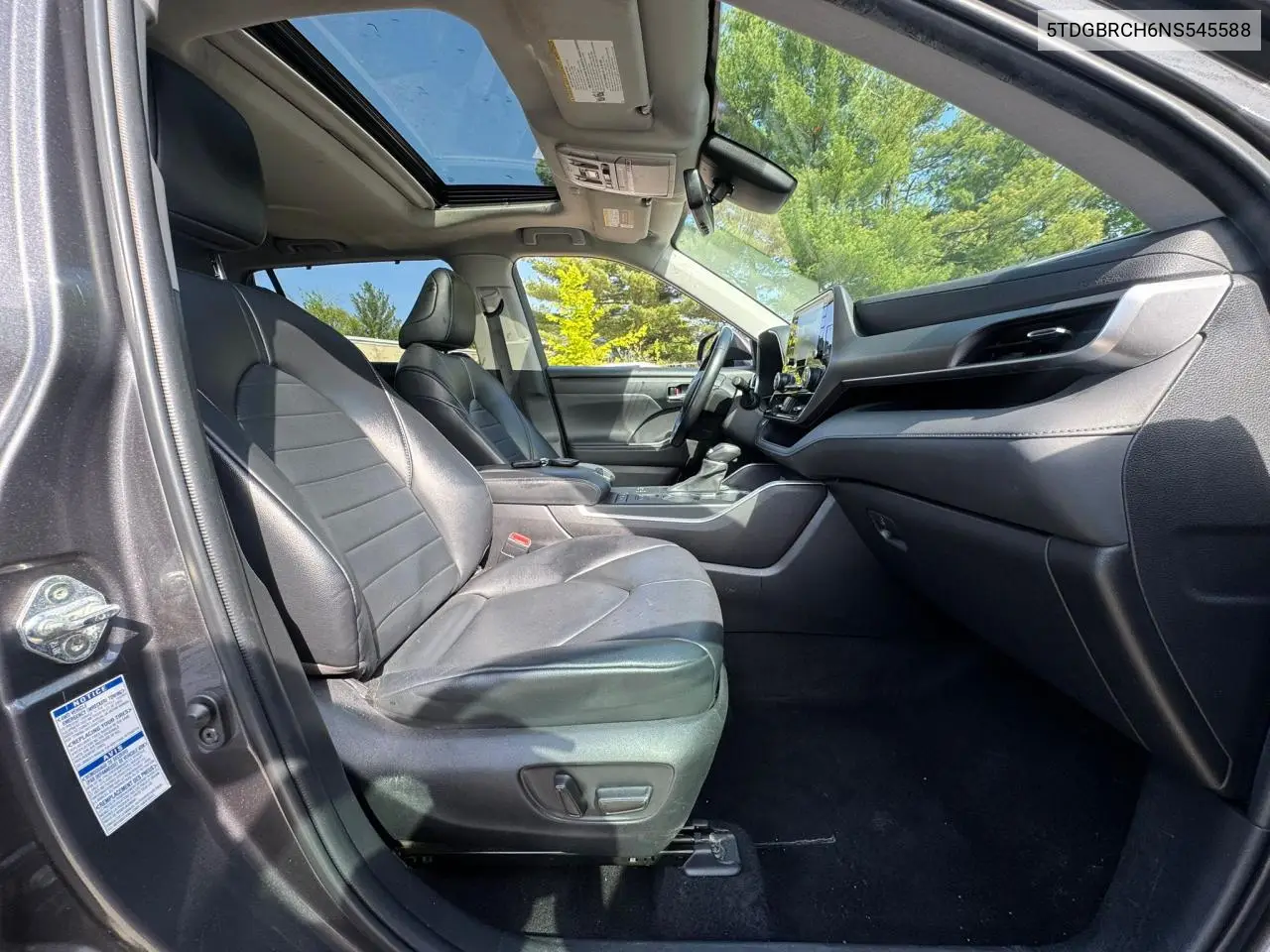 2022 Toyota Highlander Hybrid Xle VIN: 5TDGBRCH6NS545588 Lot: 57186835