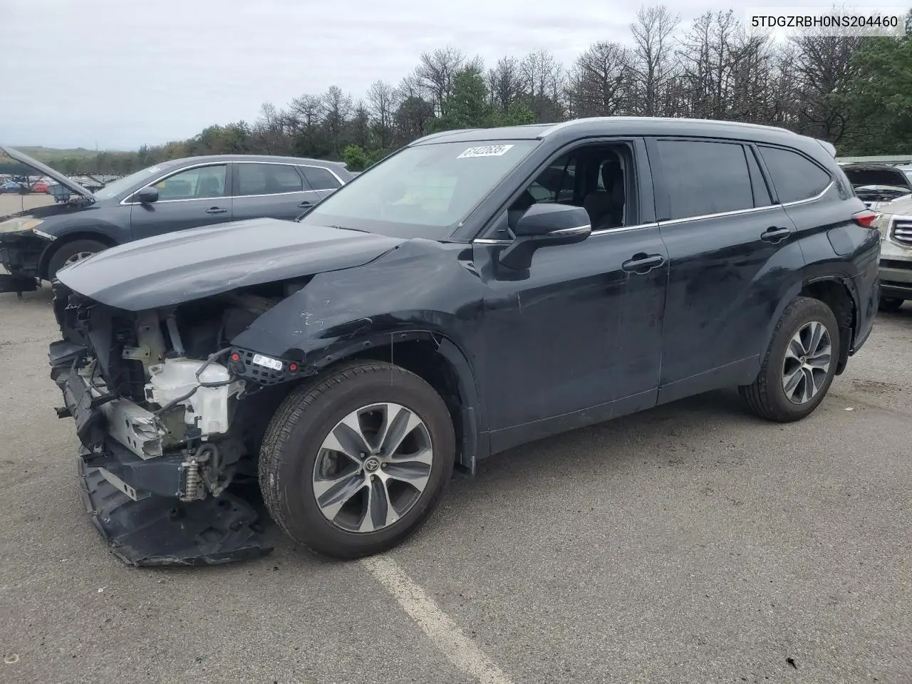 2022 Toyota Highlander Xle VIN: 5TDGZRBH0NS204460 Lot: 61422635
