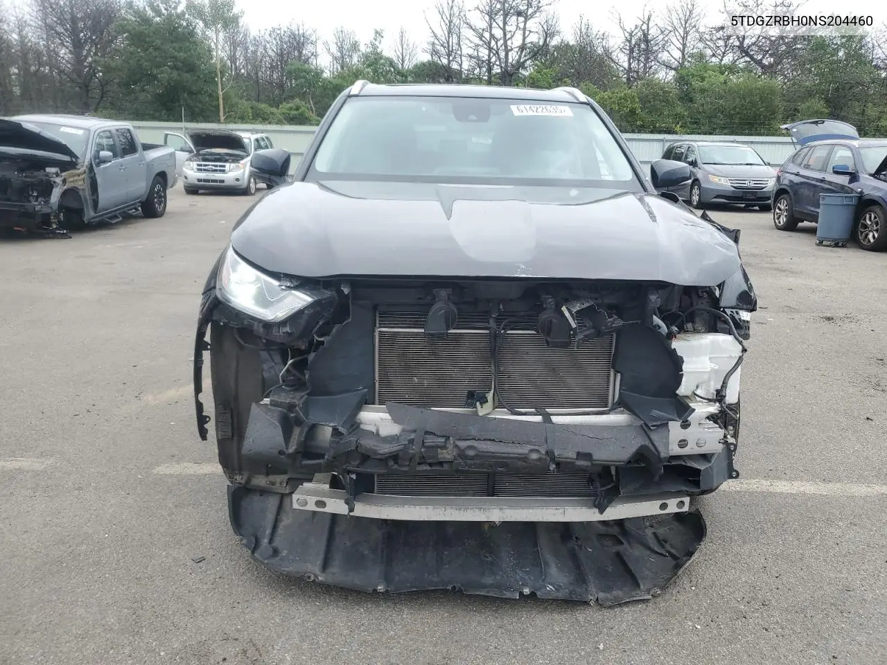 2022 Toyota Highlander Xle VIN: 5TDGZRBH0NS204460 Lot: 61422635