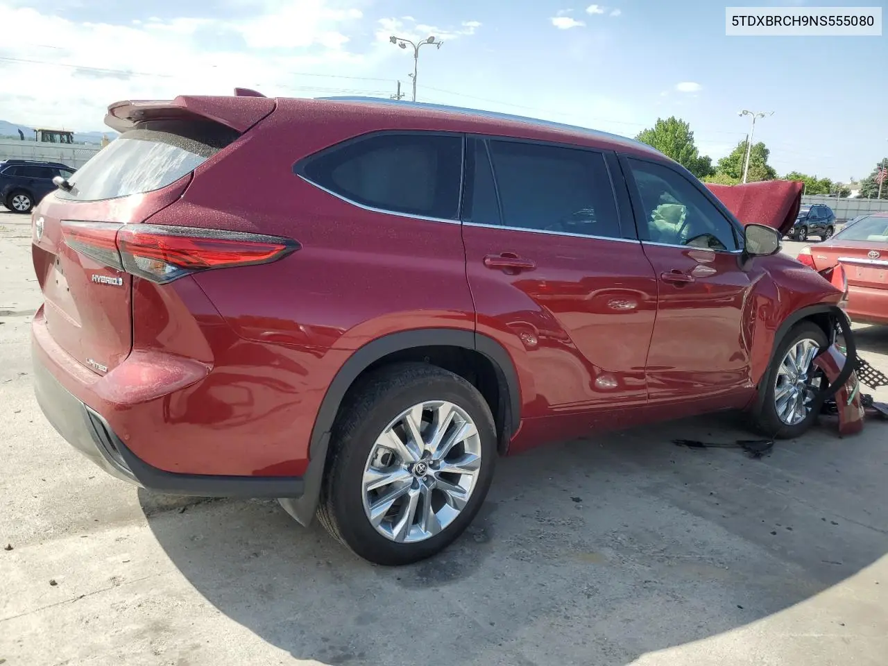 2022 Toyota Highlander Hybrid Limited VIN: 5TDXBRCH9NS555080 Lot: 61753235