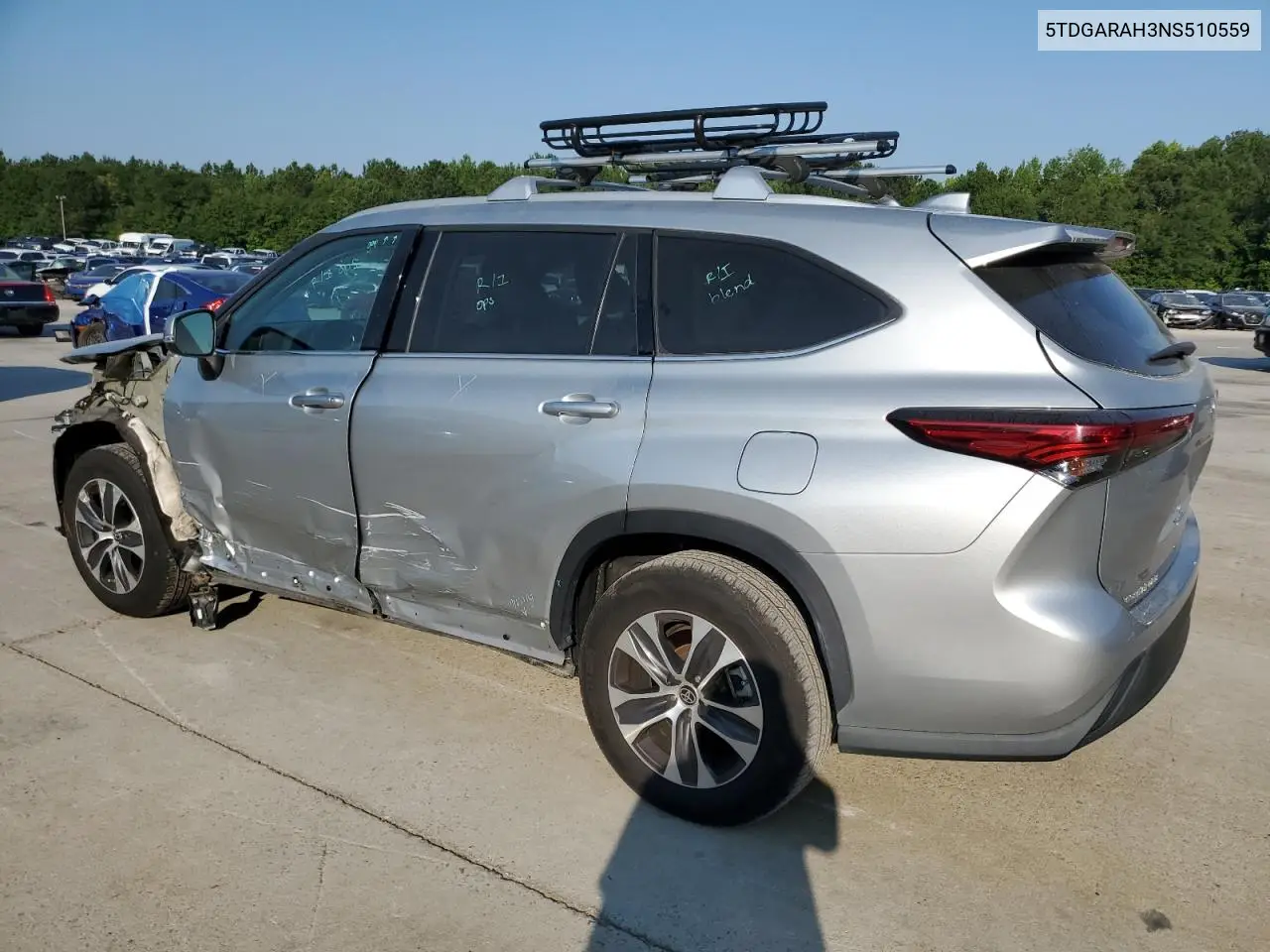 2022 Toyota Highlander Hybrid Xle VIN: 5TDGARAH3NS510559 Lot: 62008975