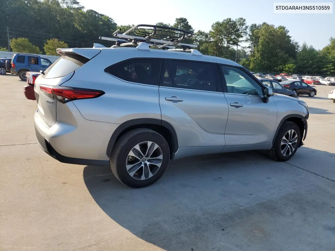 2022 Toyota Highlander Hybrid Xle VIN: 5TDGARAH3NS510559 Lot: 62008975
