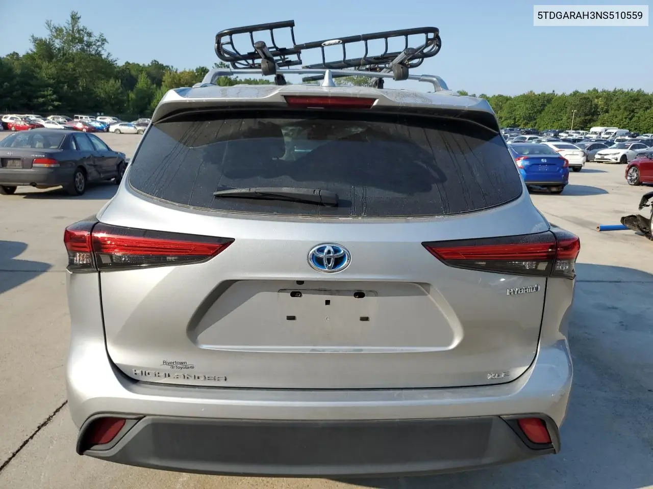 2022 Toyota Highlander Hybrid Xle VIN: 5TDGARAH3NS510559 Lot: 62008975