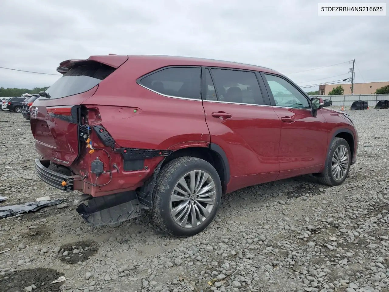 2022 Toyota Highlander Platinum VIN: 5TDFZRBH6NS216625 Lot: 62178735