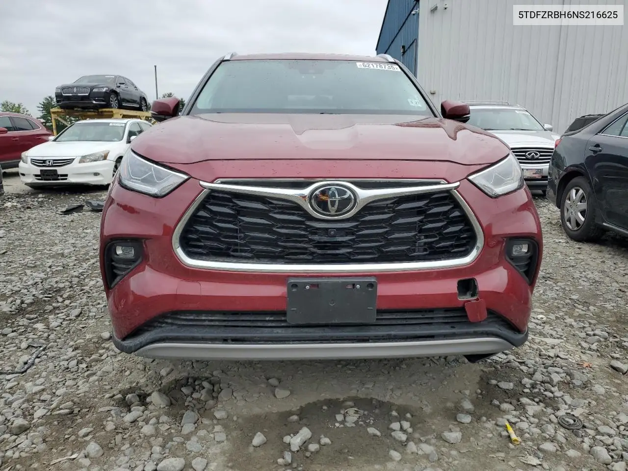 2022 Toyota Highlander Platinum VIN: 5TDFZRBH6NS216625 Lot: 62178735