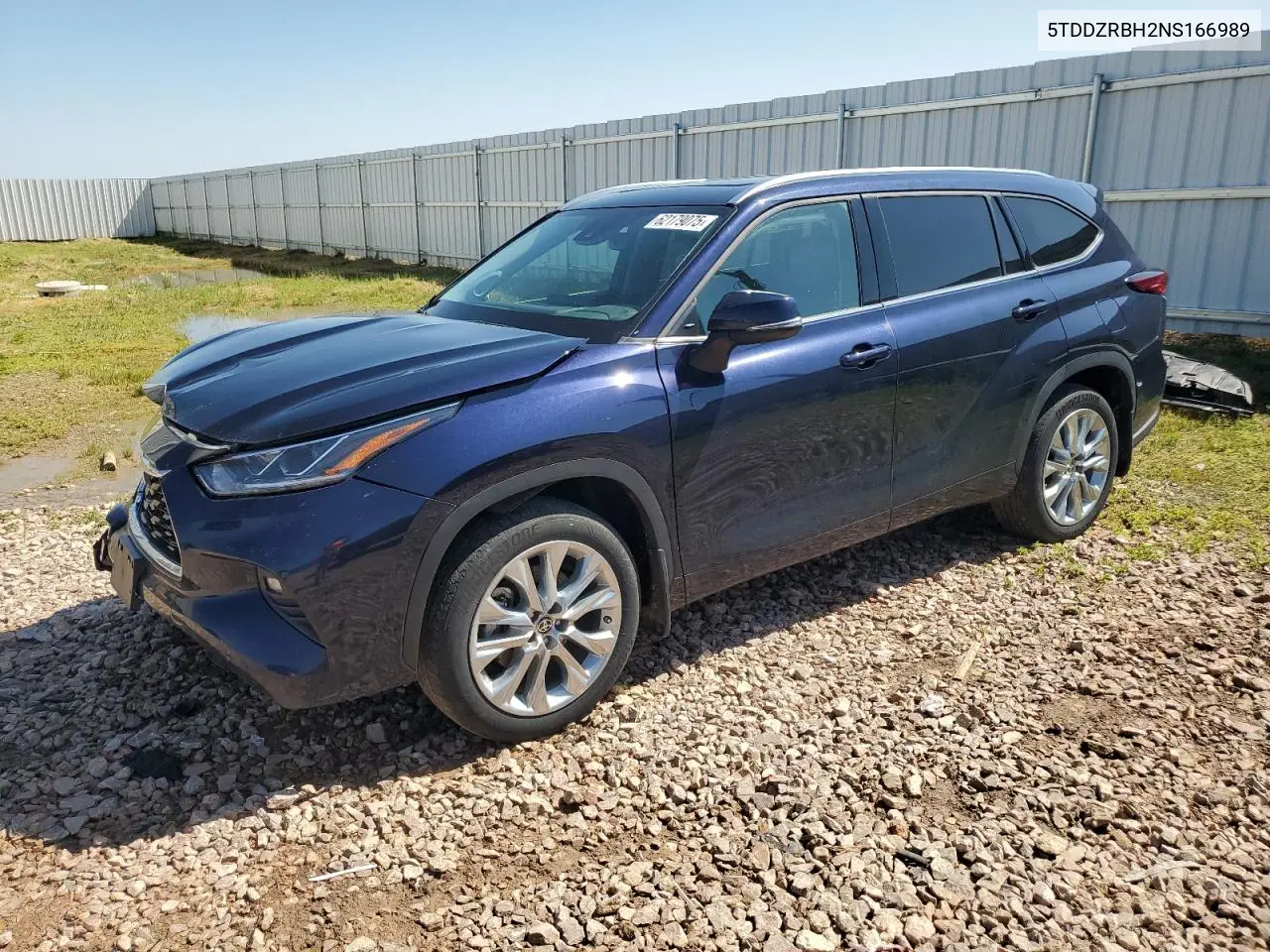2022 Toyota Highlander Limited VIN: 5TDDZRBH2NS166989 Lot: 62179075