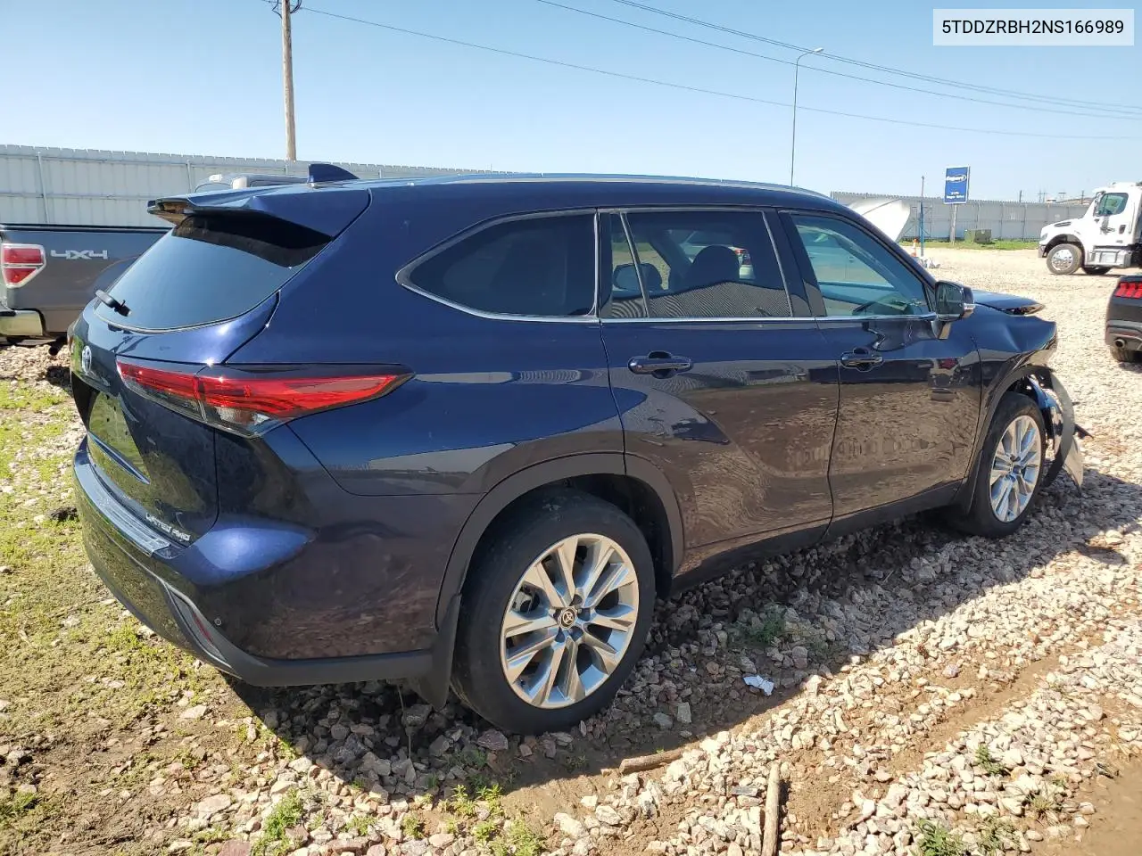 2022 Toyota Highlander Limited VIN: 5TDDZRBH2NS166989 Lot: 62179075