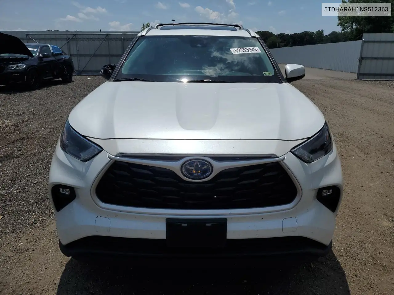 2022 Toyota Highlander Hybrid Xle VIN: 5TDHARAH1NS512363 Lot: 62359985
