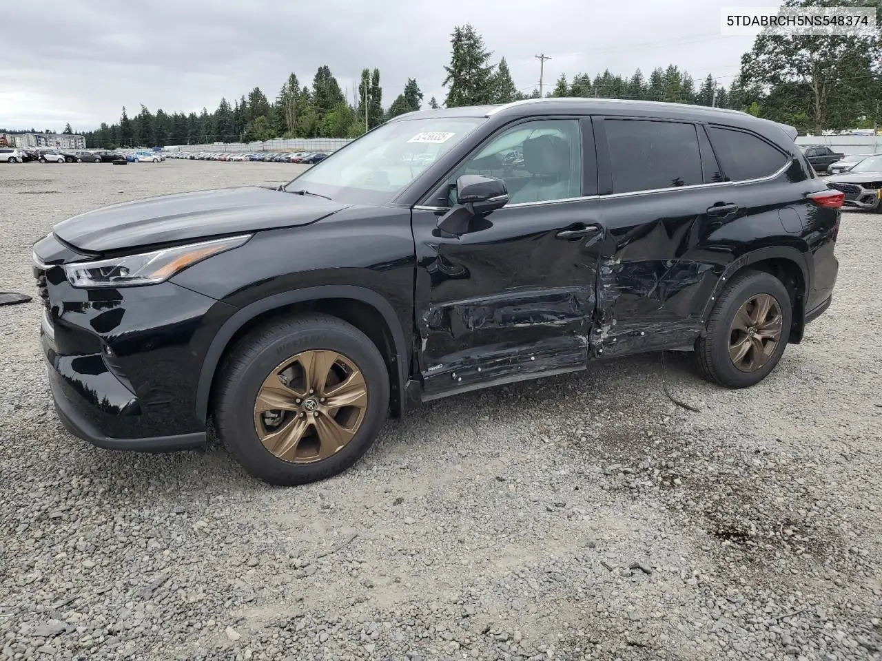 2022 Toyota Highlander Hybrid Xle VIN: 5TDABRCH5NS548374 Lot: 62456335