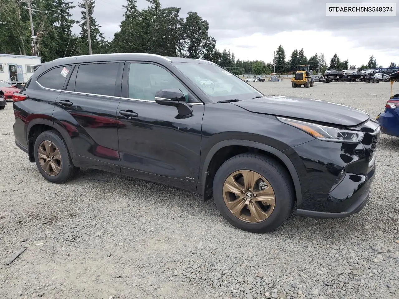 2022 Toyota Highlander Hybrid Xle VIN: 5TDABRCH5NS548374 Lot: 62456335