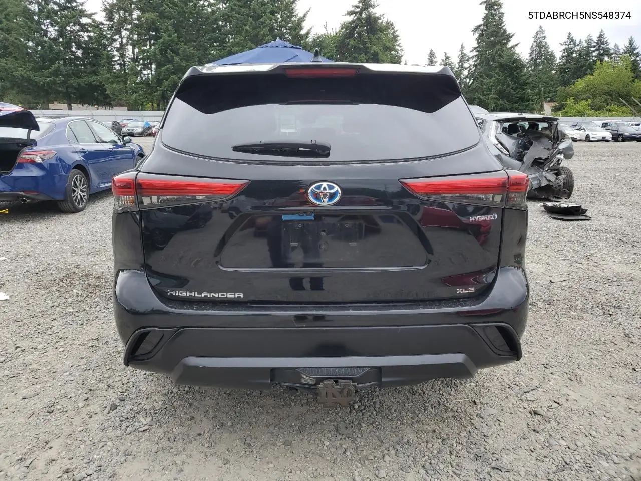 2022 Toyota Highlander Hybrid Xle VIN: 5TDABRCH5NS548374 Lot: 62456335