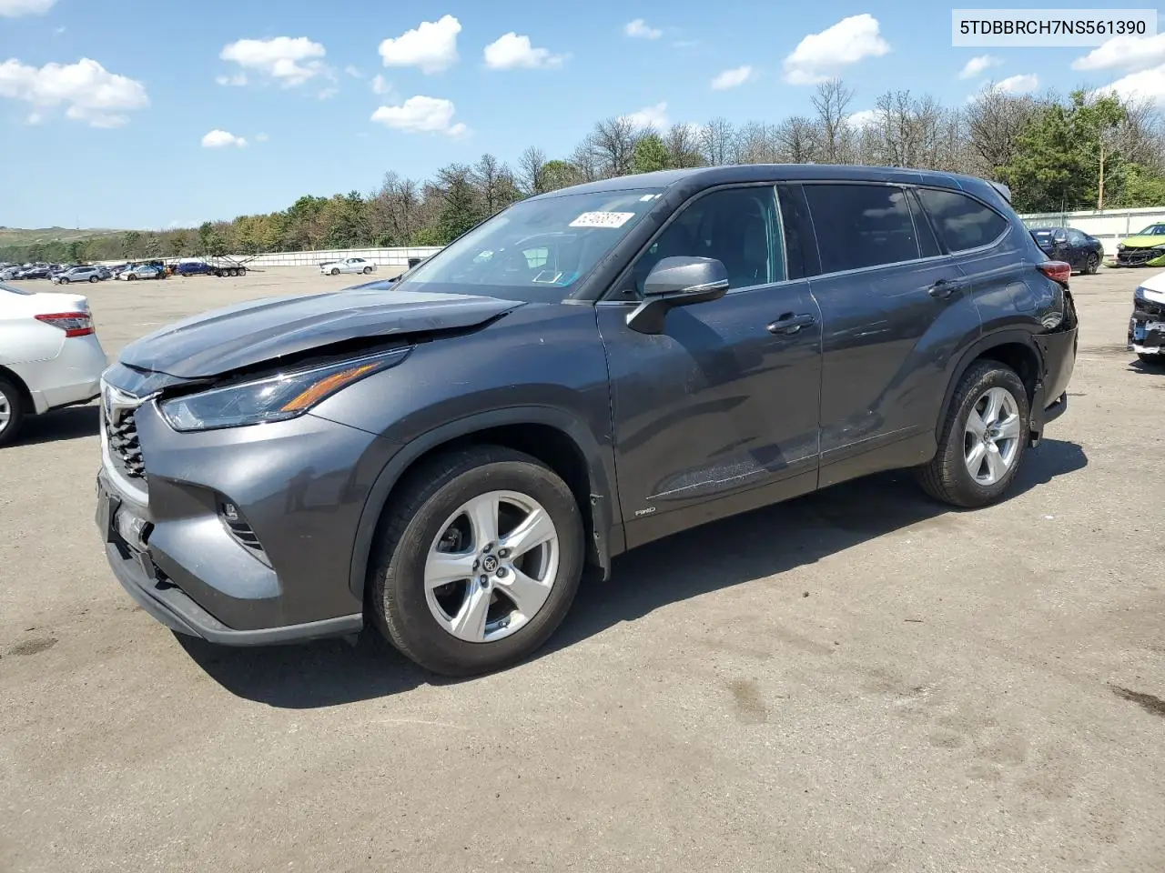2022 Toyota Highlander Hybrid Le VIN: 5TDBBRCH7NS561390 Lot: 62463815