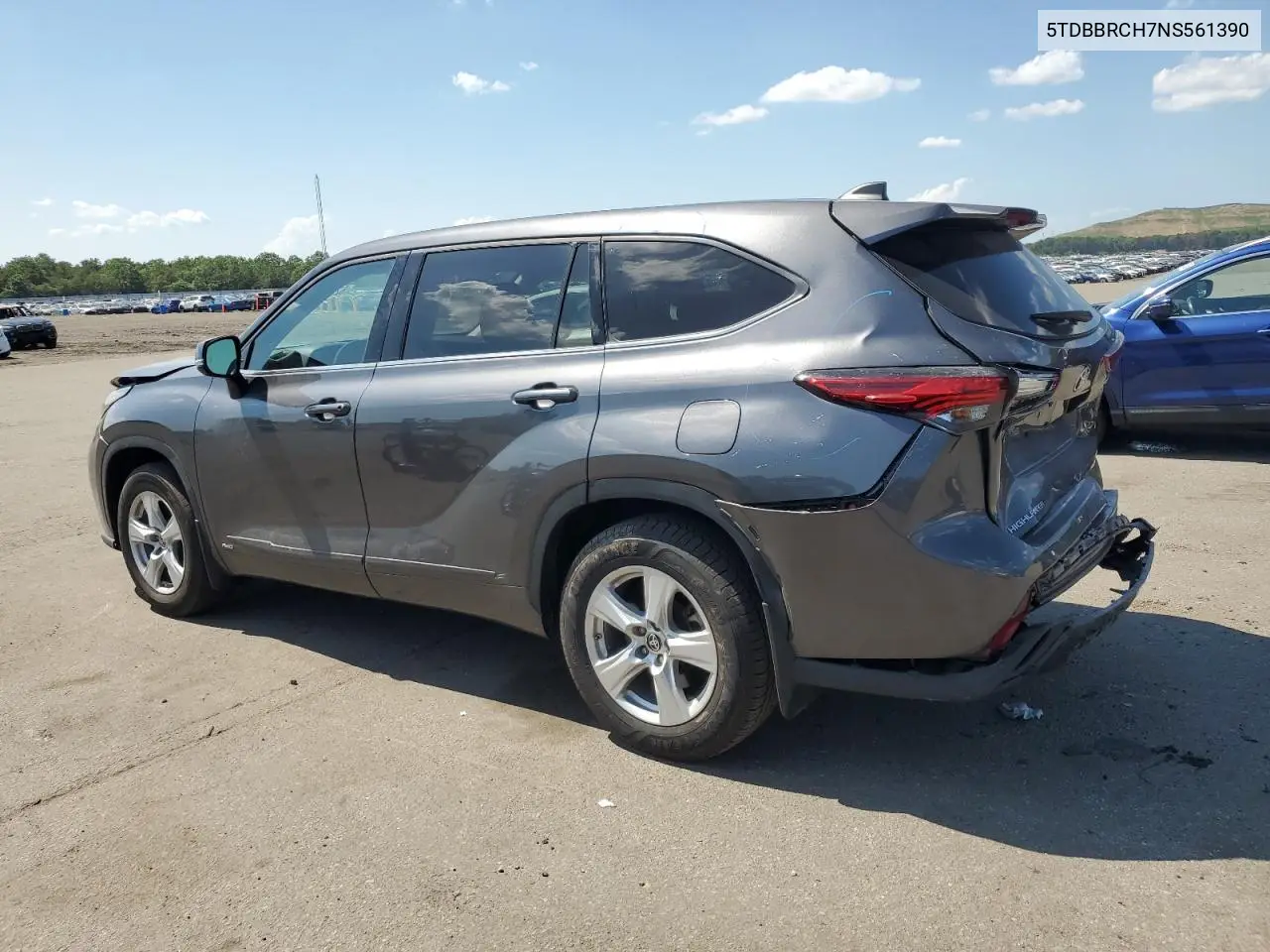 2022 Toyota Highlander Hybrid Le VIN: 5TDBBRCH7NS561390 Lot: 62463815
