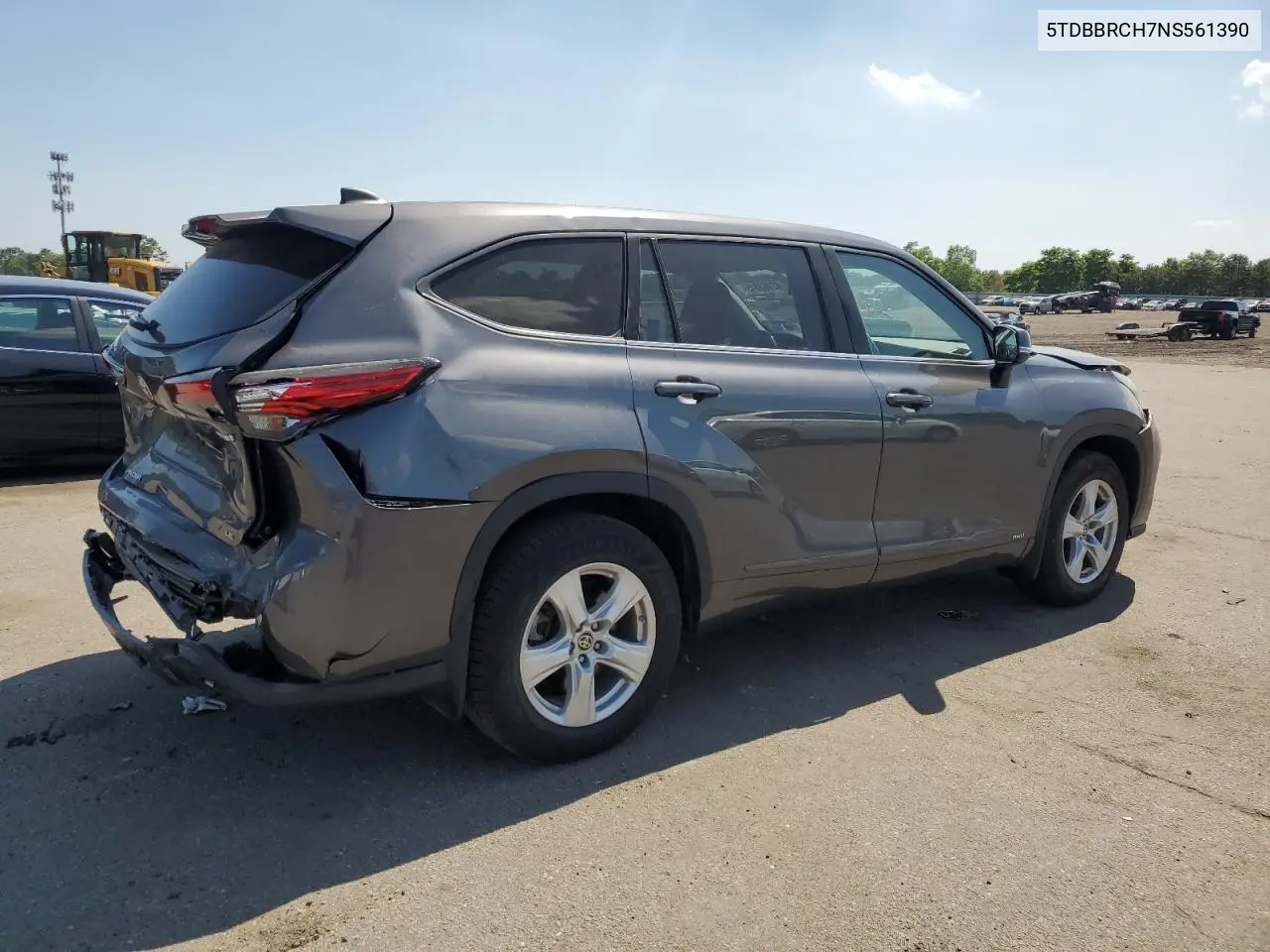 2022 Toyota Highlander Hybrid Le VIN: 5TDBBRCH7NS561390 Lot: 62463815