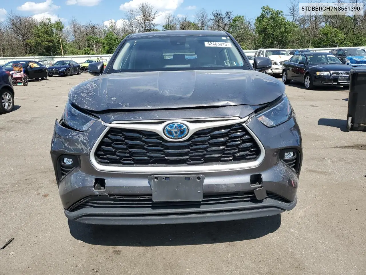 2022 Toyota Highlander Hybrid Le VIN: 5TDBBRCH7NS561390 Lot: 62463815