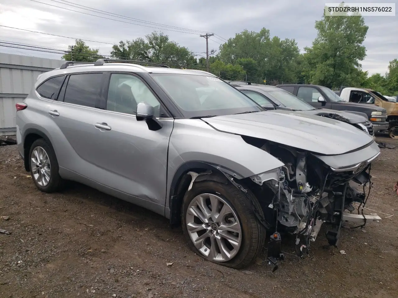 2022 Toyota Highlander Limited VIN: 5TDDZRBH1NS576022 Lot: 62467385