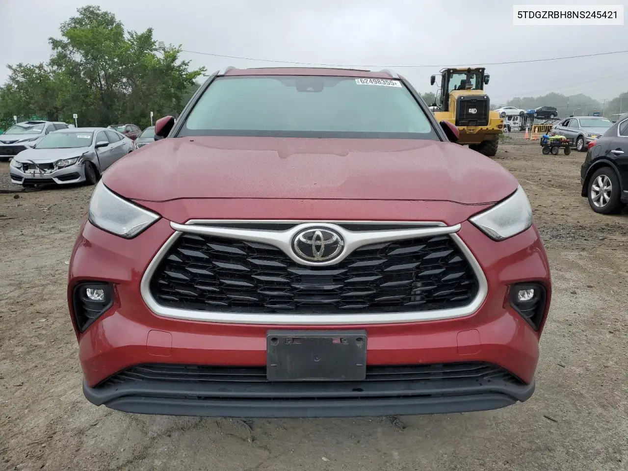 2022 Toyota Highlander Xle VIN: 5TDGZRBH8NS245421 Lot: 62498355