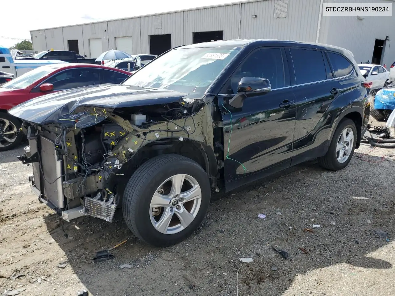 2022 Toyota Highlander L VIN: 5TDCZRBH9NS190234 Lot: 62581535