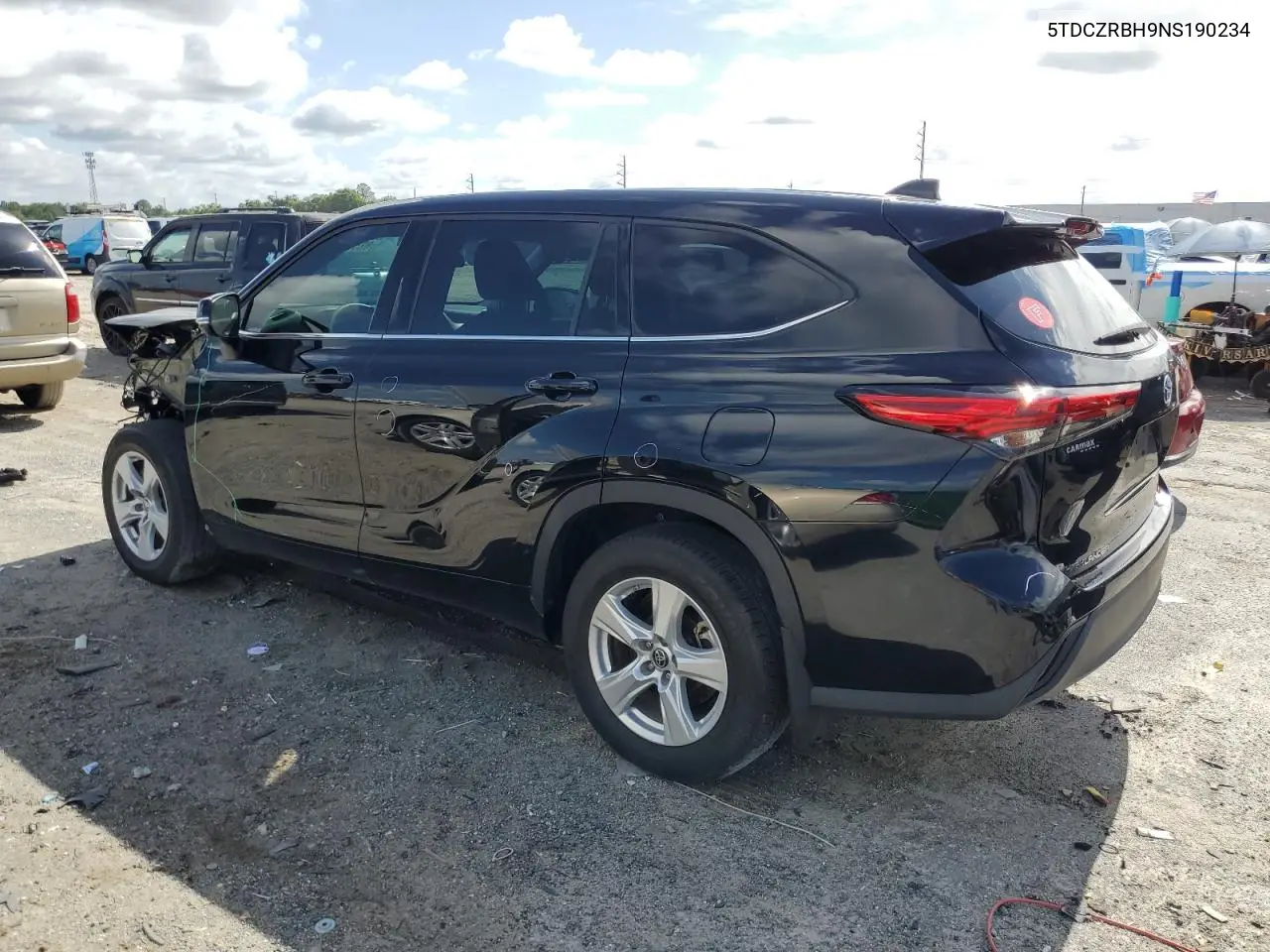 2022 Toyota Highlander L VIN: 5TDCZRBH9NS190234 Lot: 62581535