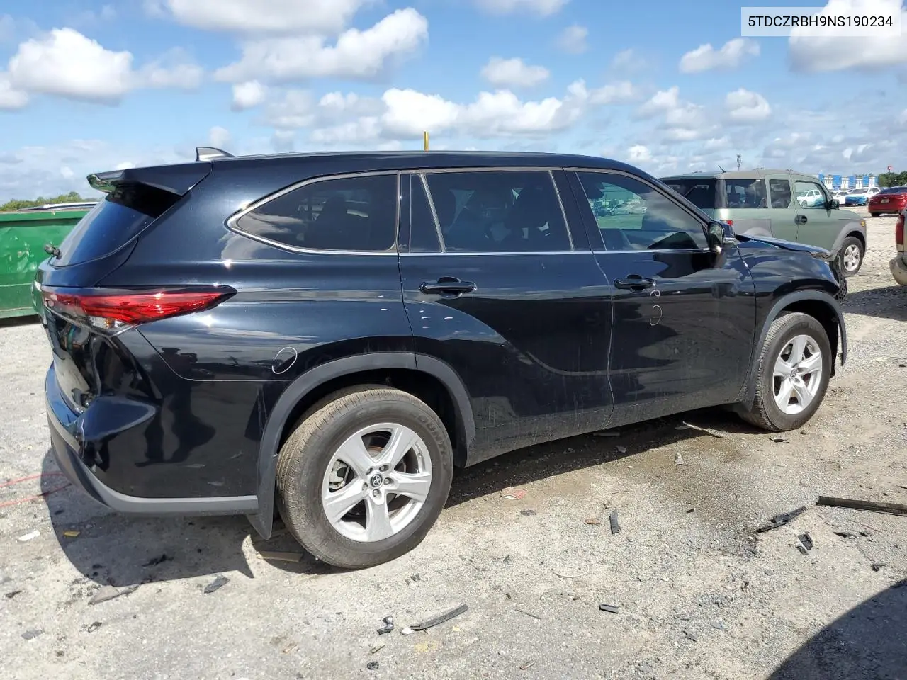 2022 Toyota Highlander L VIN: 5TDCZRBH9NS190234 Lot: 62581535