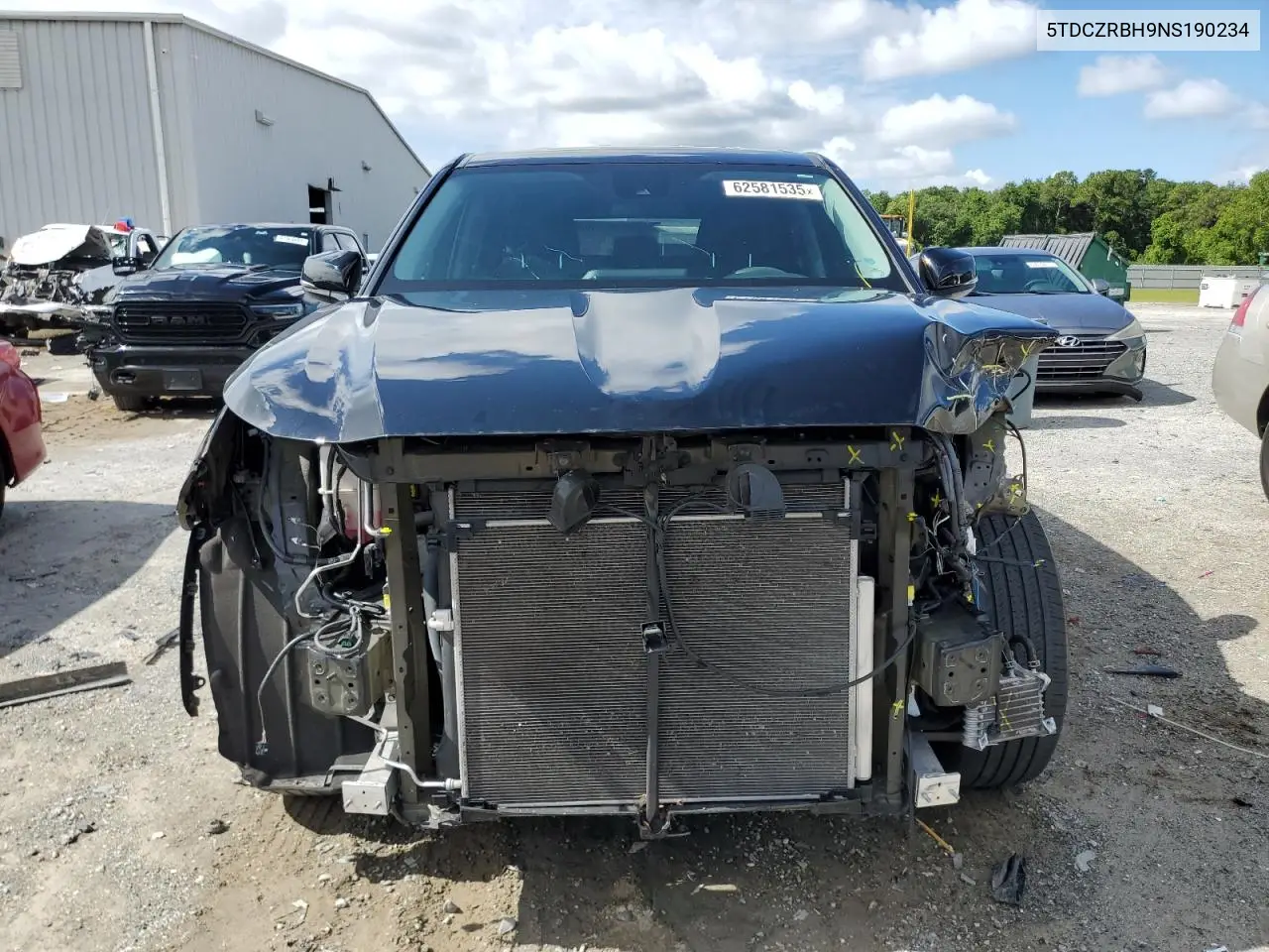 2022 Toyota Highlander L VIN: 5TDCZRBH9NS190234 Lot: 62581535