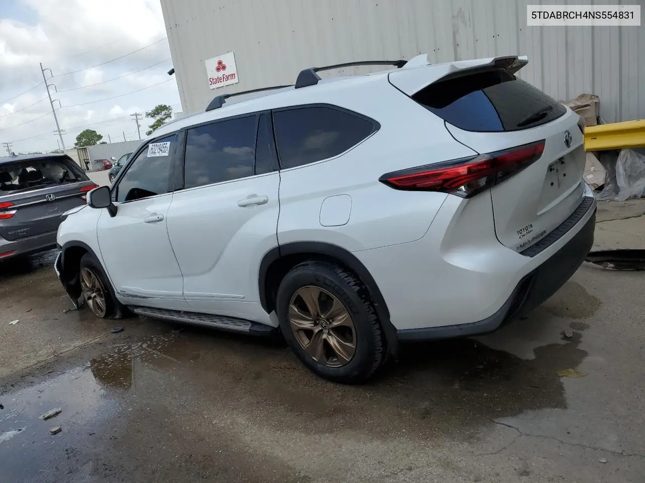 2022 Toyota Highlander Hybrid Xle VIN: 5TDABRCH4NS554831 Lot: 63219455