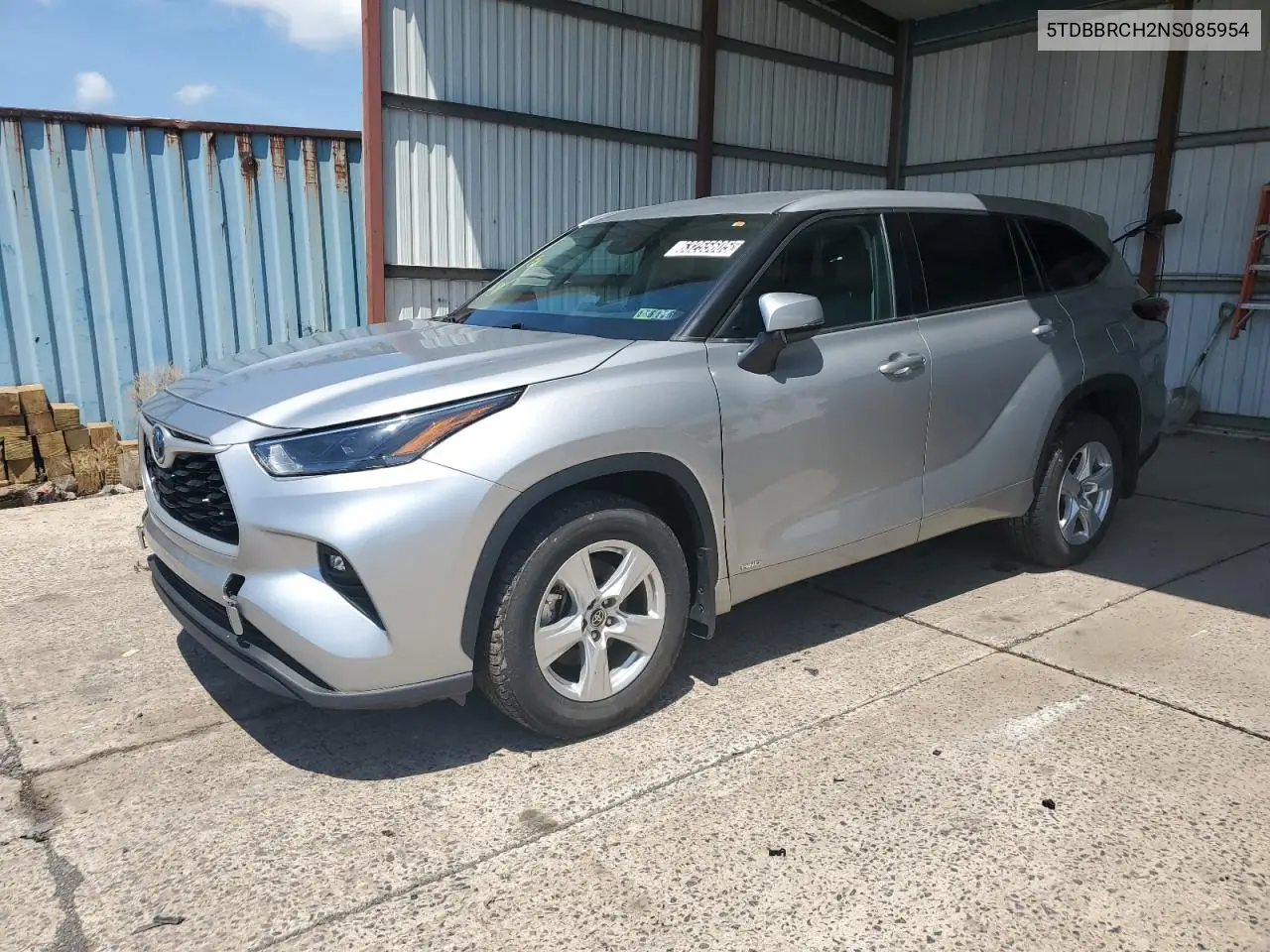 2022 Toyota Highlander Hybrid Le VIN: 5TDBBRCH2NS085954 Lot: 63255605