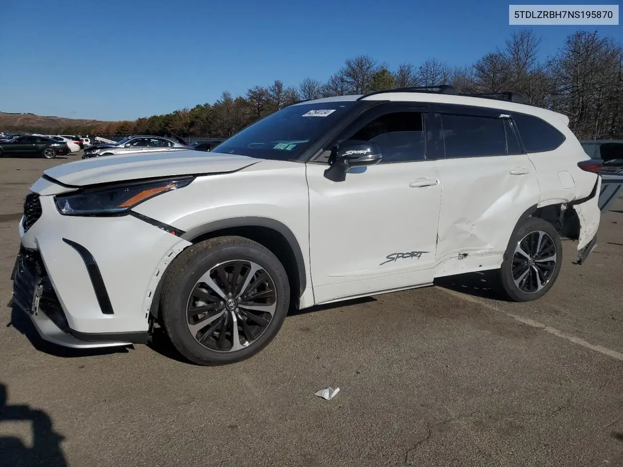 2022 Toyota Highlander Xse VIN: 5TDLZRBH7NS195870 Lot: 82544134