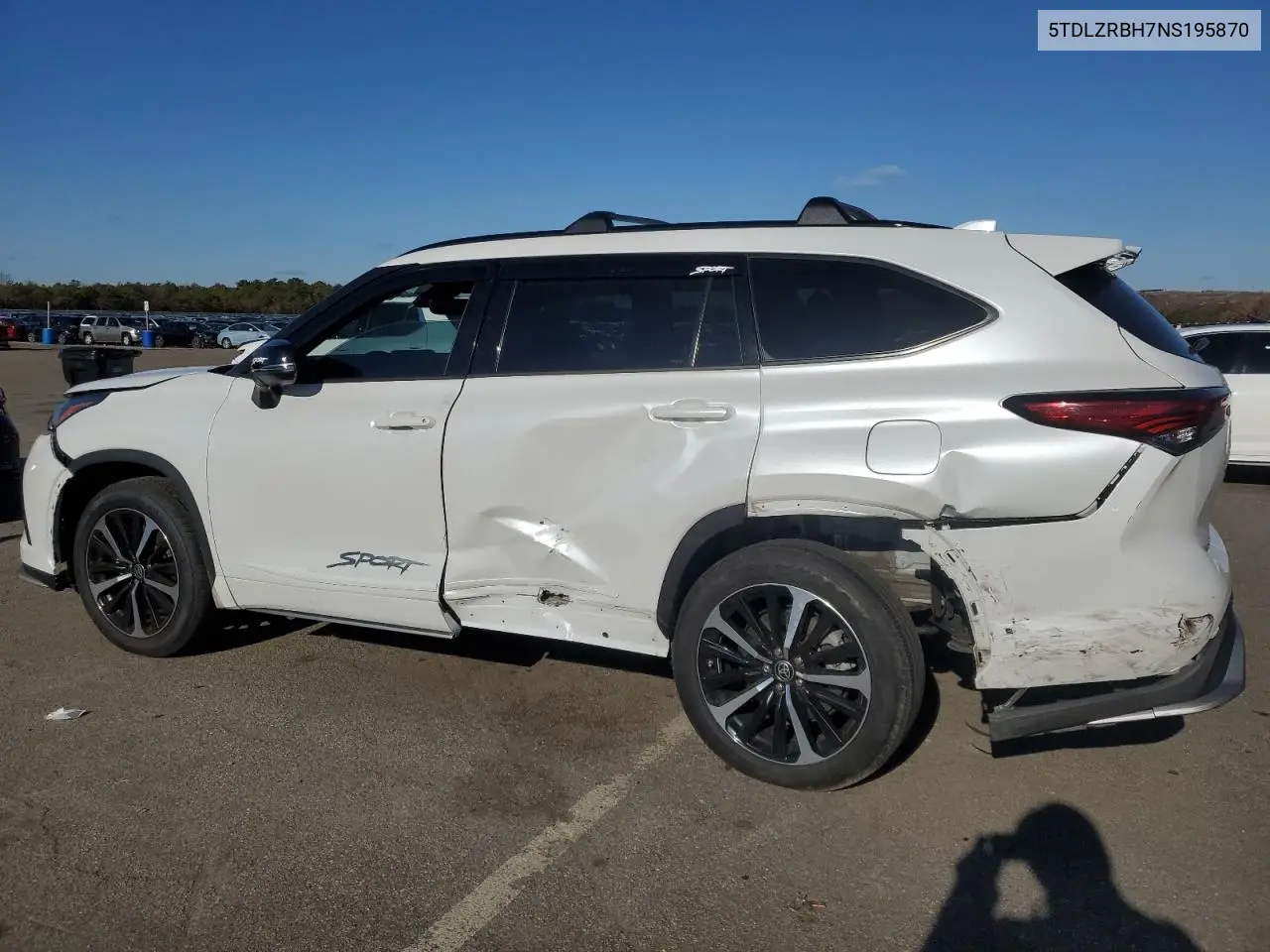 2022 Toyota Highlander Xse VIN: 5TDLZRBH7NS195870 Lot: 82544134