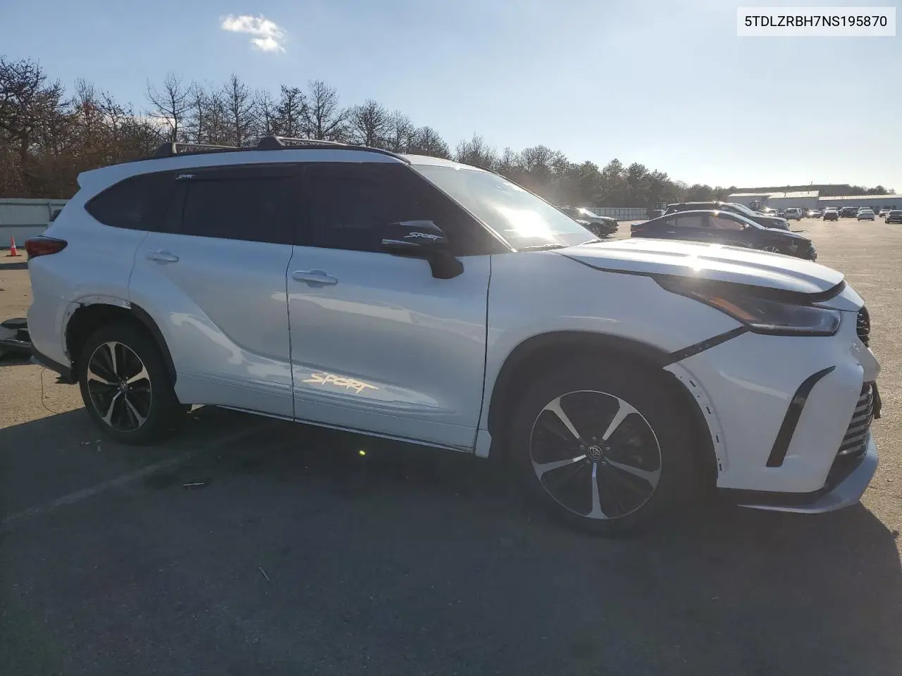 2022 Toyota Highlander Xse VIN: 5TDLZRBH7NS195870 Lot: 82544134
