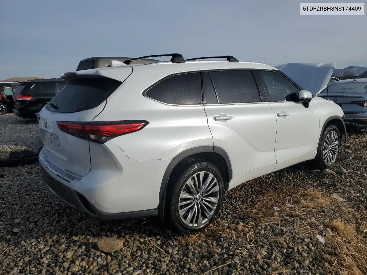 2022 Toyota Highlander Platinum VIN: 5TDFZRBH8NS174409 Lot: 83813594