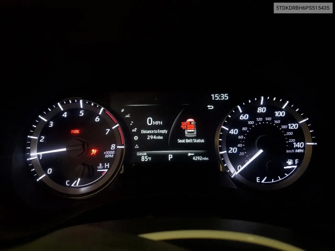 2023 Toyota Highlander L VIN: 5TDKDRBH6PS515435 Lot: 57047665