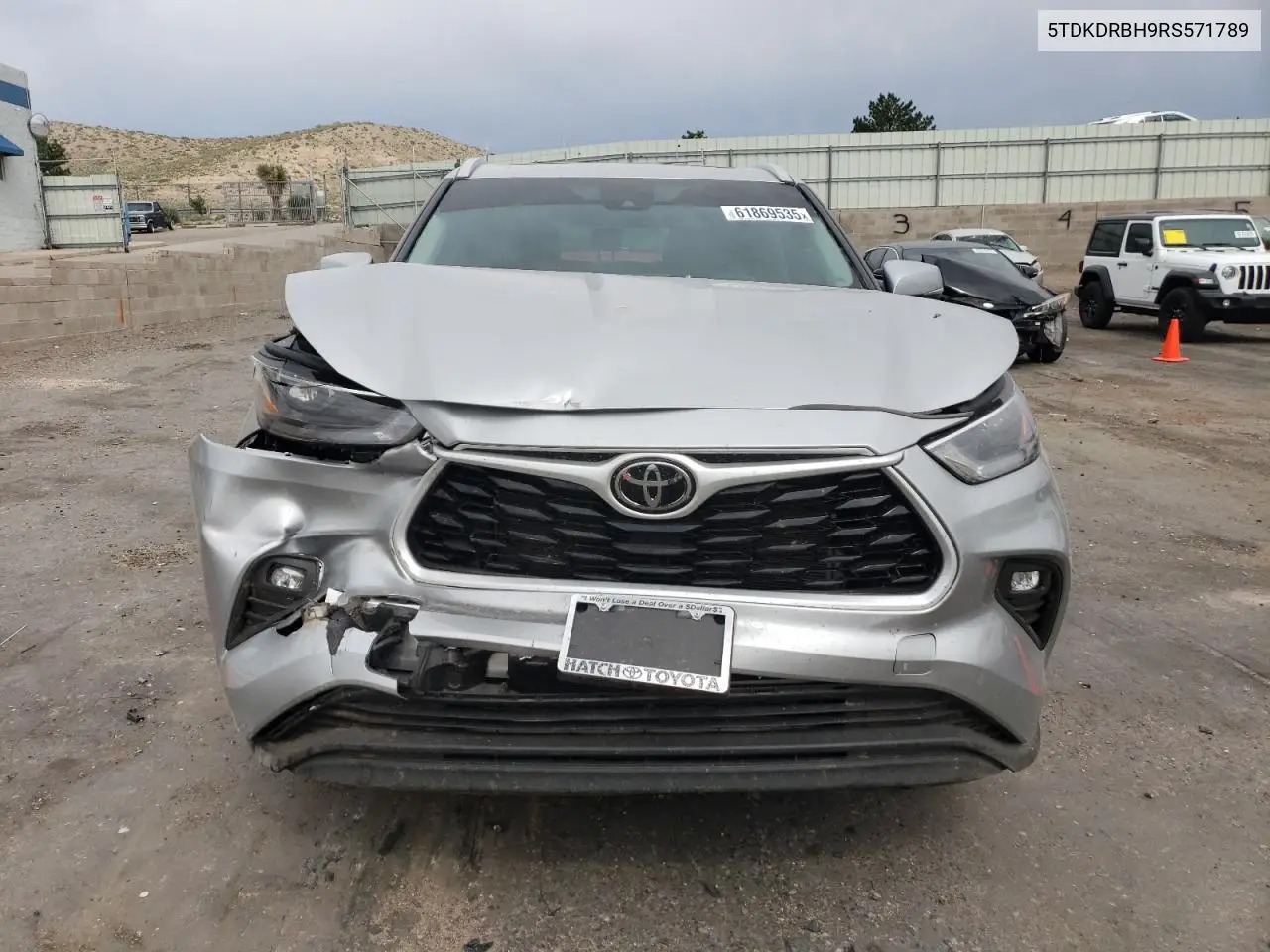 2024 Toyota Highlander Le VIN: 5TDKDRBH9RS571789 Lot: 61869535