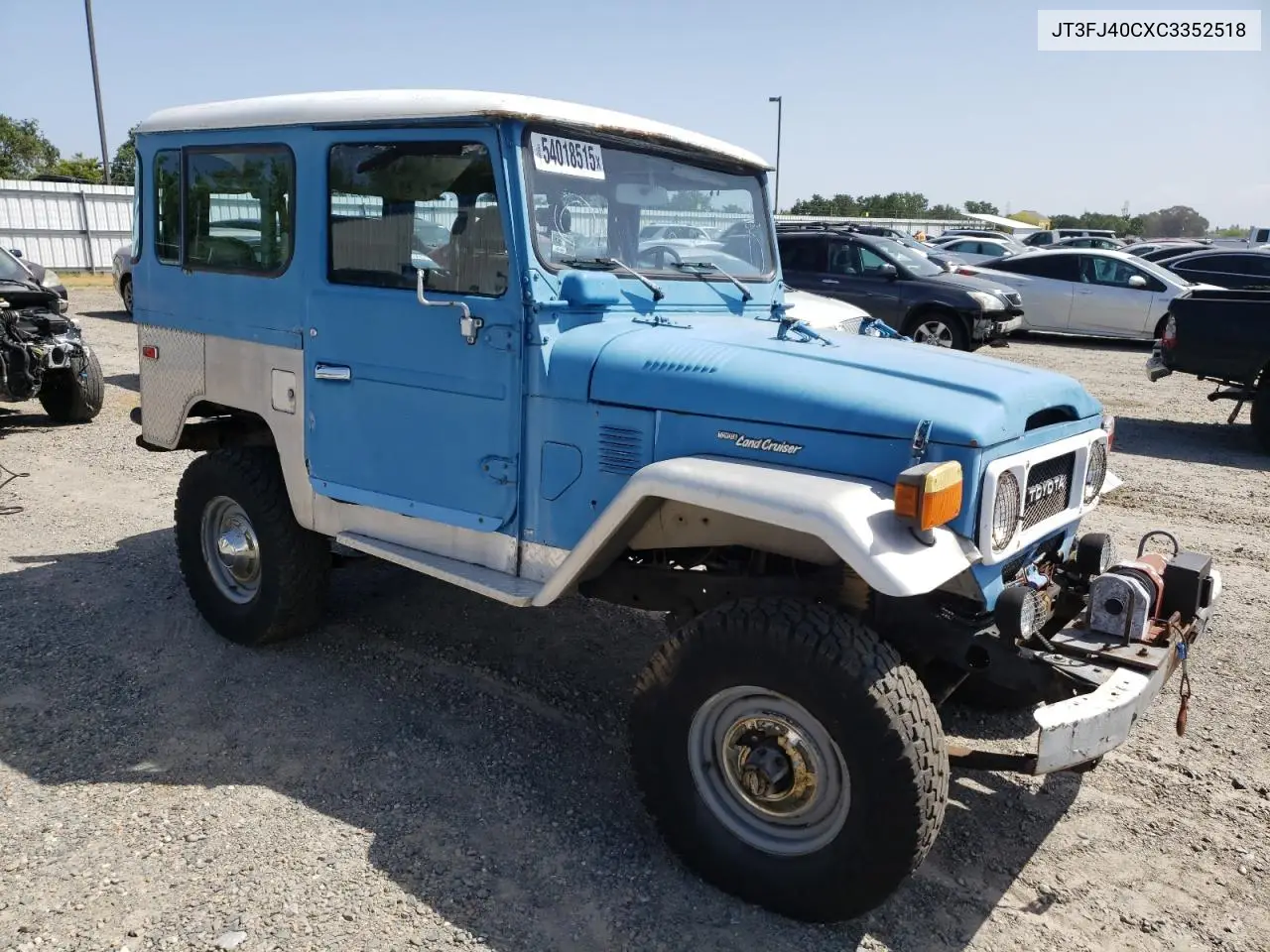 1982 Toyota Land Cruiser Fj40 VIN: JT3FJ40CXC3352518 Lot: 54018515
