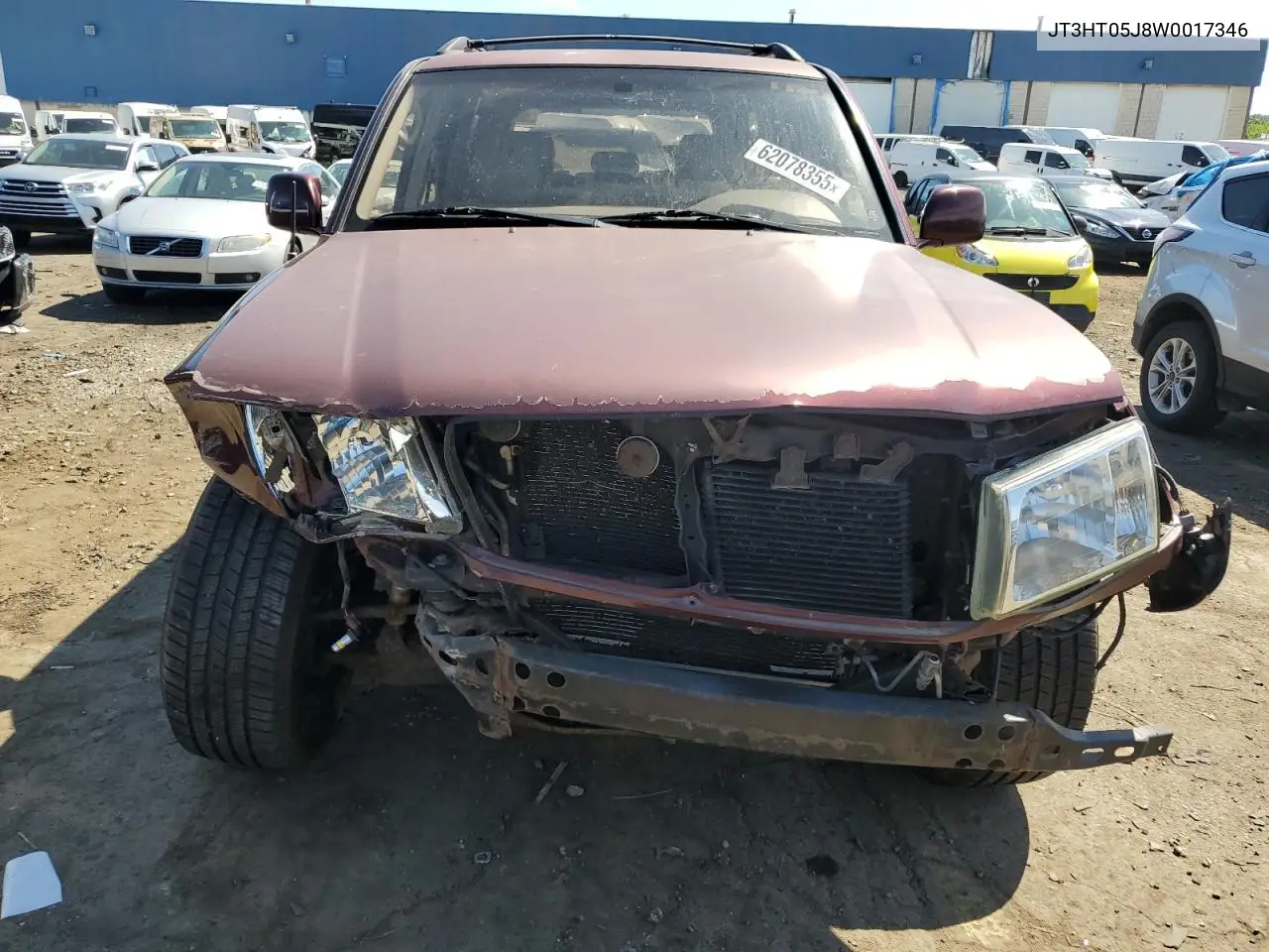 1998 Toyota Land Cruiser VIN: JT3HT05J8W0017346 Lot: 62078355