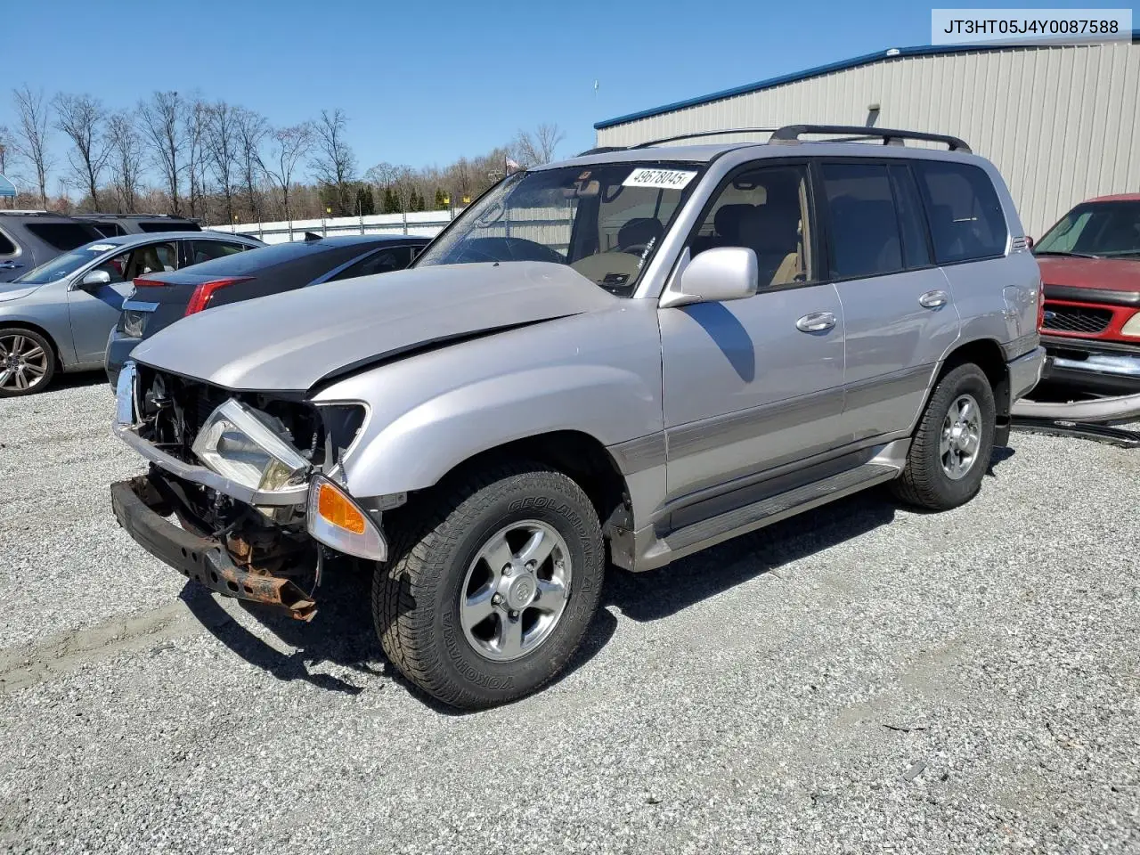 2000 Toyota Land Cruiser VIN: JT3HT05J4Y0087588 Lot: 49678045