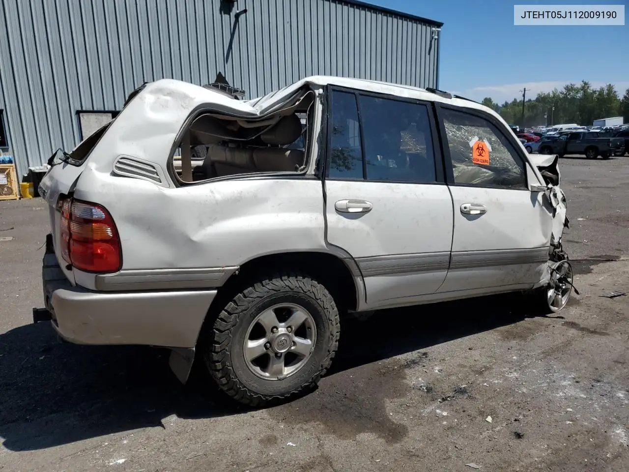 2001 Toyota Land Cruiser VIN: JTEHT05J112009190 Lot: 63329965
