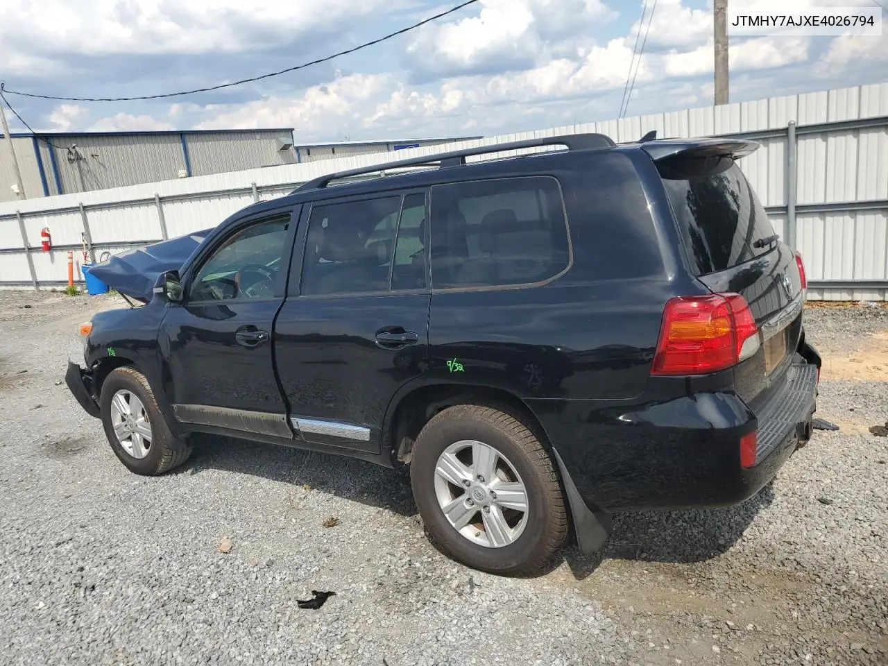 2014 Toyota Land Cruiser VIN: JTMHY7AJXE4026794 Lot: 62841925